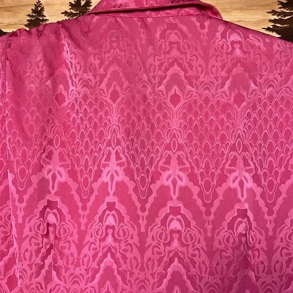 NA – KD women’s modal, flow, maxi dress pink‎ satin touch  button closure V-neck - Picture 5 of 9